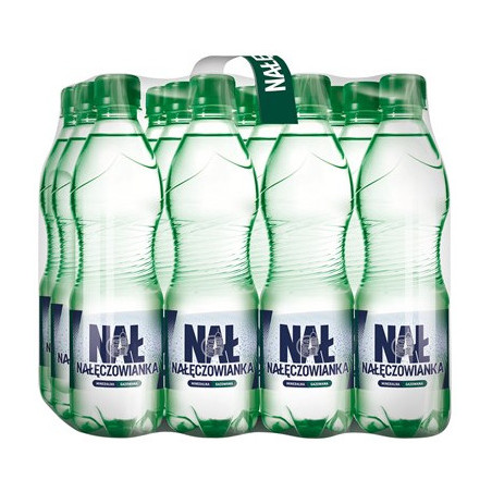Woda mineralna NAŁĘCZOWIANKA 0.5L (12szt) mocniejszy gaz z kaucją