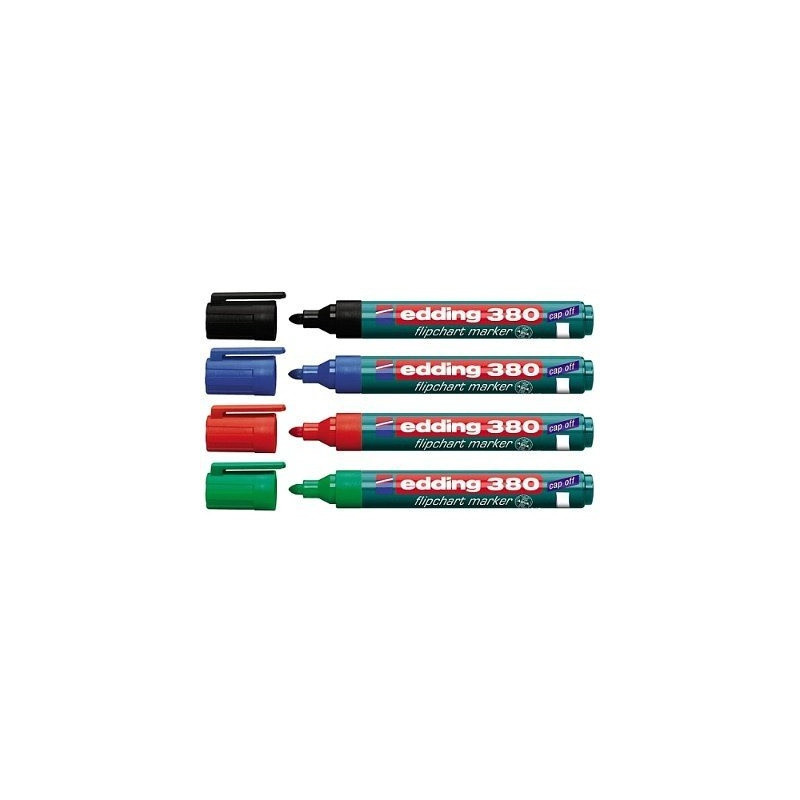 Marker flipchart okrągły 1.5-3mm - komplet 4szt EDDING 380/4S