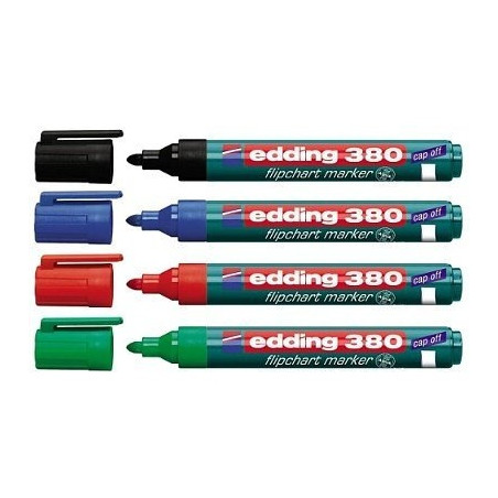 Marker flipchart okrągły 1.5-3mm - komplet 4szt EDDING 380/4S