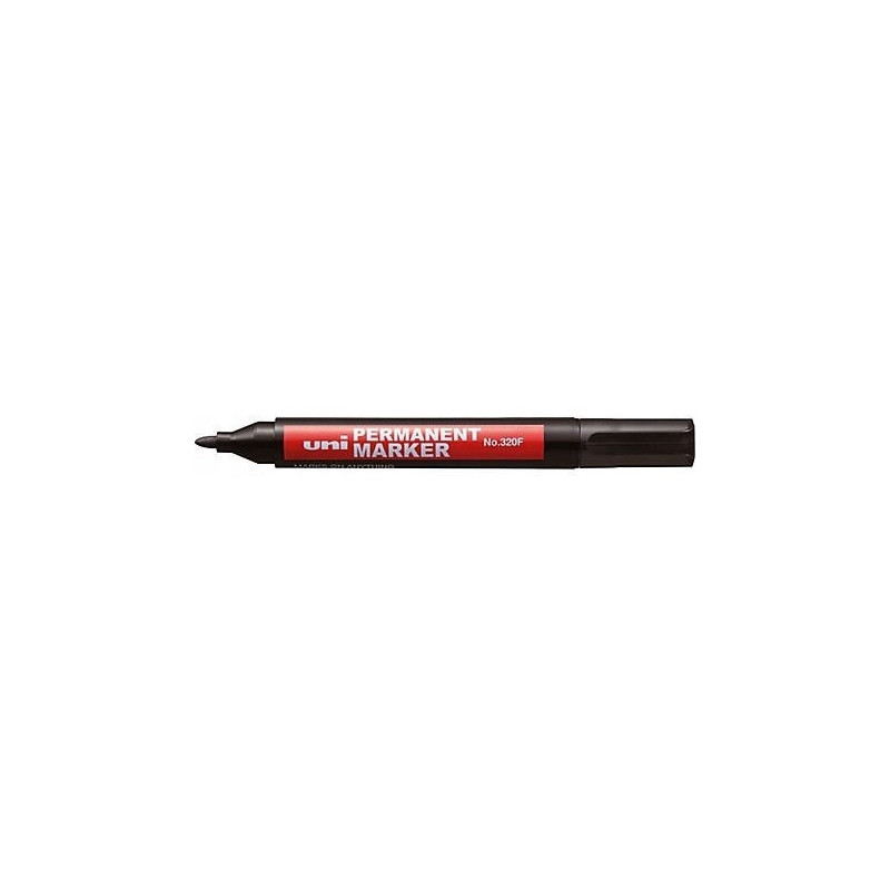 Marker permanentny UNI NO-320 okrągły czerwony