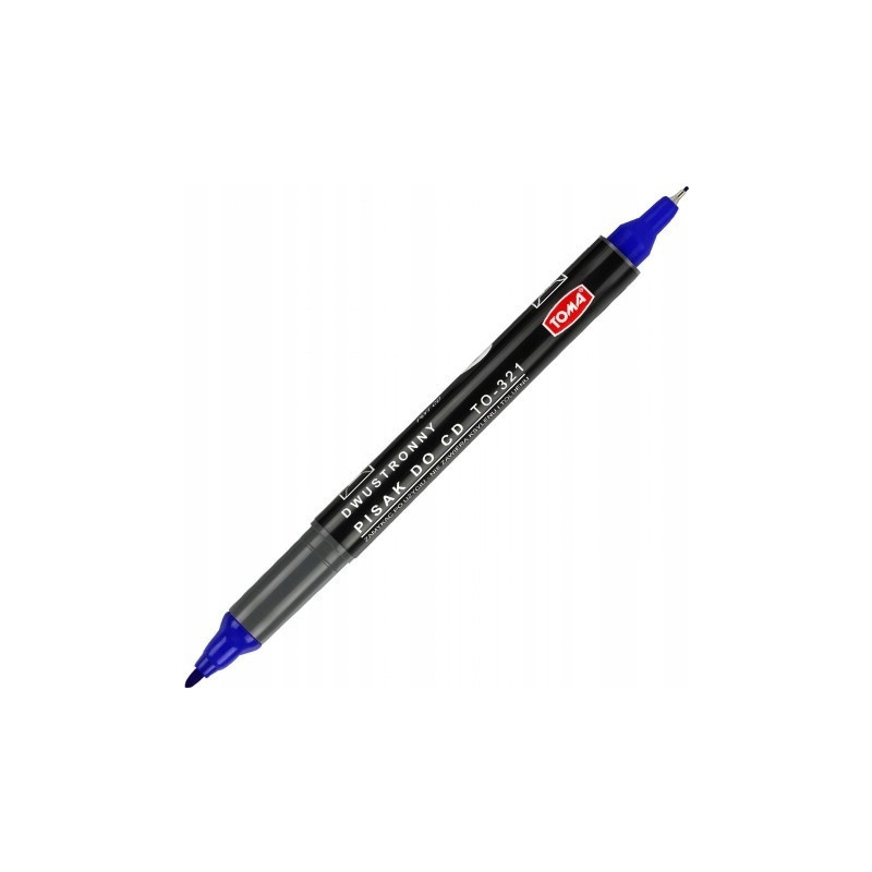Marker do płyt CD niebieski dwustronny TO-321 TOMA