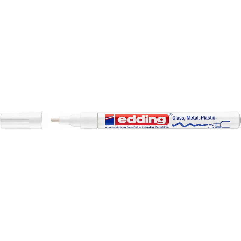 Marker lakierowy 1-2mm 751 biały okrągłą końcówka 751/049/B EDDING