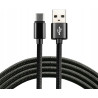 Kabel USB-A - USB-C 1m 3A pleciony czarny EVERACTIVE (CBB-1CB)