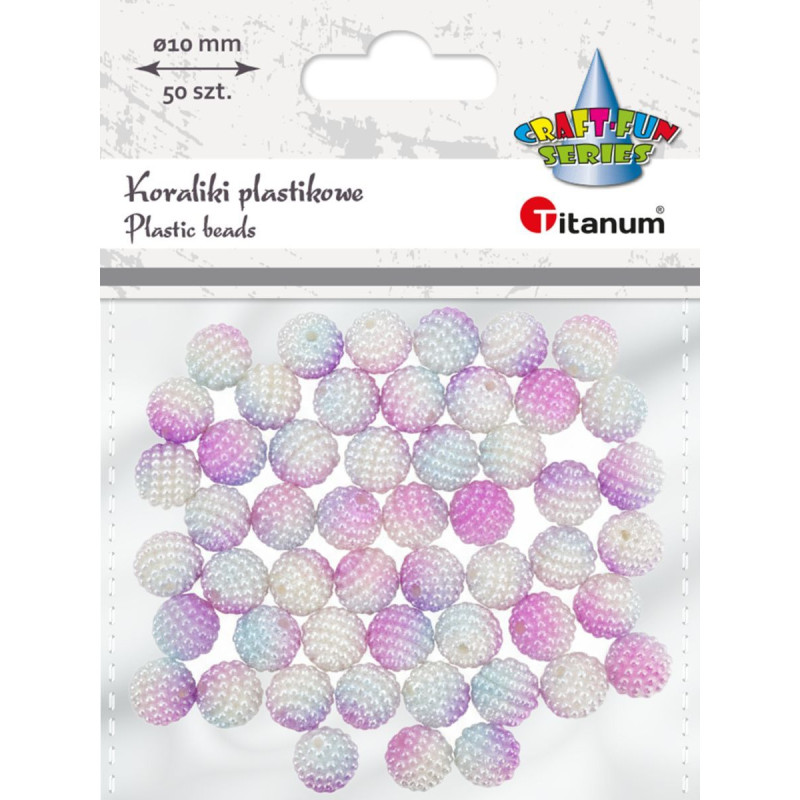 Koraliki kolorowe 50szt. 10mm 648535 TITANUM