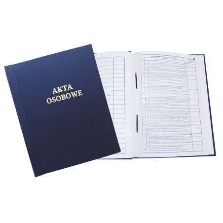 Teczka akt osobowych oklejana ABCDE z treścią granatowa 1824-339-106 WARTA