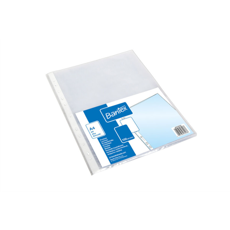 Koszulka krystaliczna A4 45mic (100szt.) folia 400155520 BANTEX
