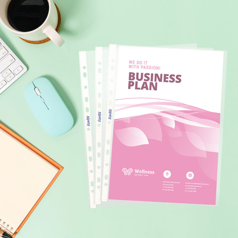 Koszulka krystaliczna A4 45mic (100szt.) folia 400155520 BANTEX