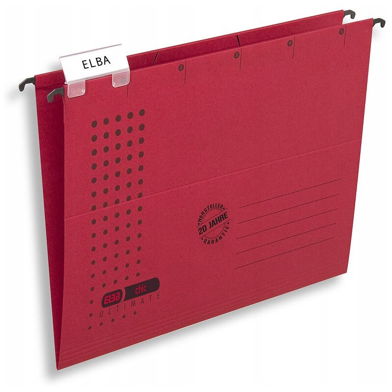 Teczka zawieszana na dokumenty CHIC A4 czerwona ELBA 100552089