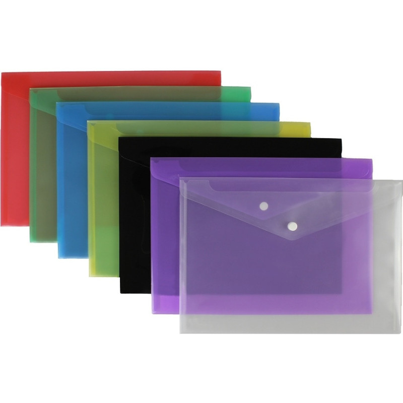 Teczka kopertowa na dokumenty A5 satyna PP 12sztuk mix kolorów TKS-02-00 BIURFOL