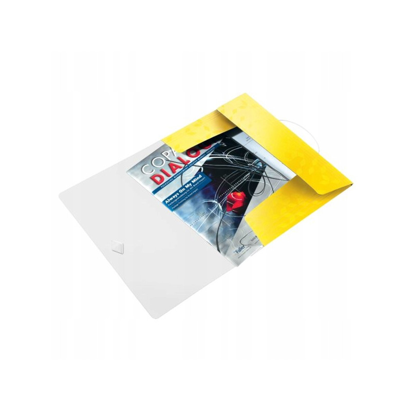 Teczka z gumką PP Leitz WOW, 15mm, żółta 45990016