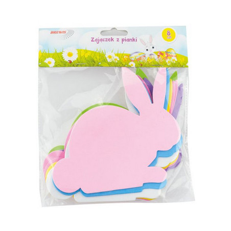 Zajączek z pianki WIELKANOC PVE08 681454 (8SZT.)MIX