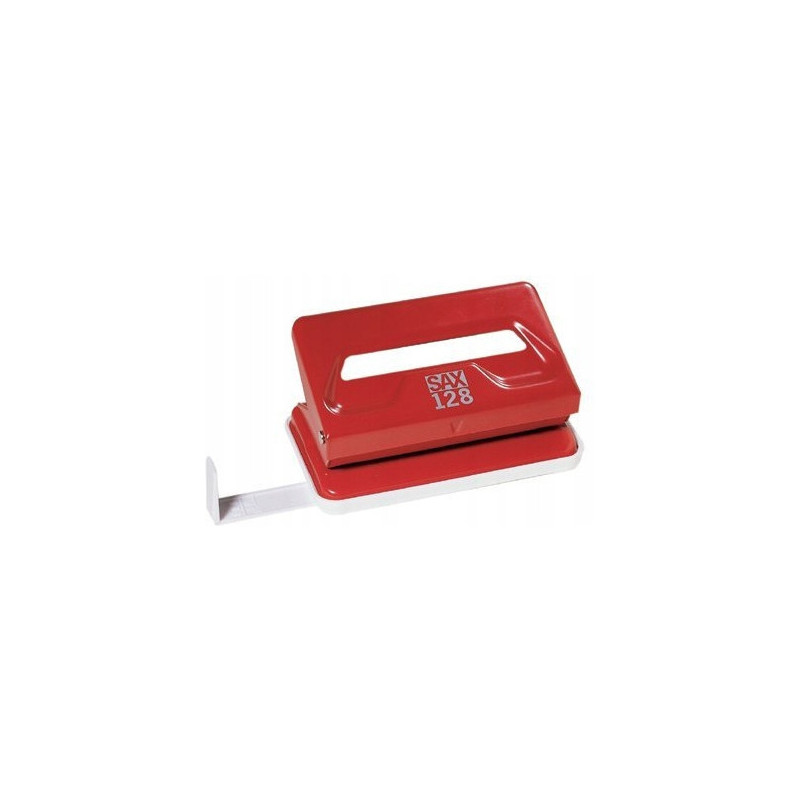 Dziurkacz SAX 128/S czerwony 12k