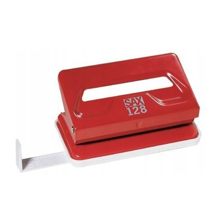 Dziurkacz SAX 128/S czerwony 12k