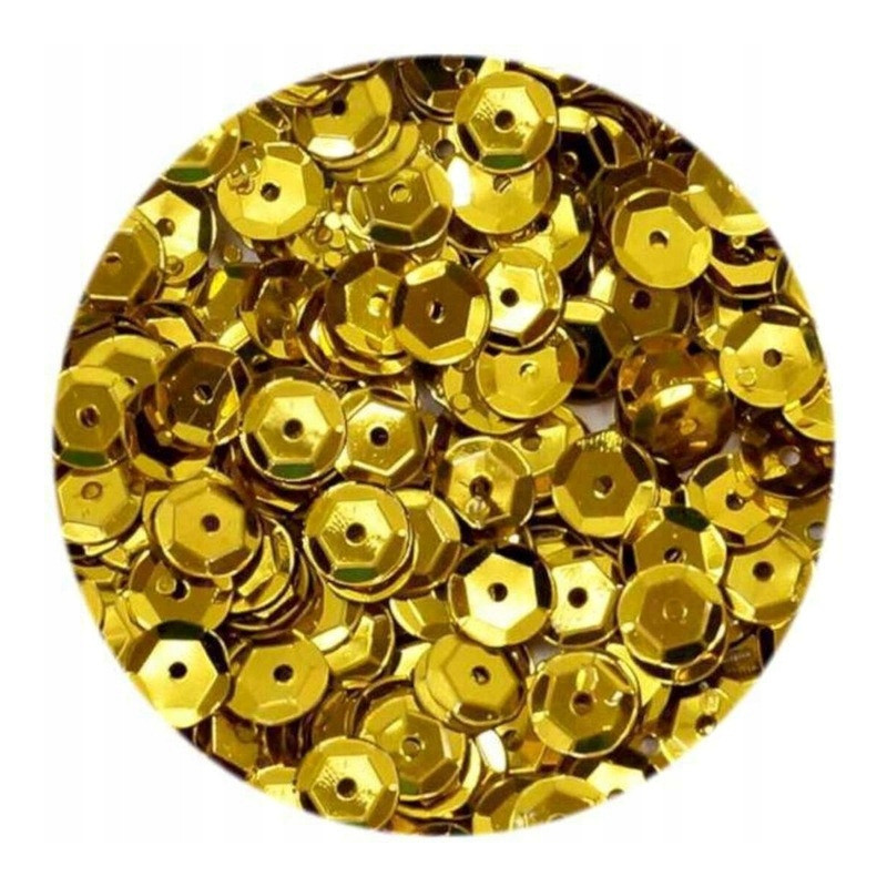 Cekiny błyszczące 8mm żółte B110 BREWIS