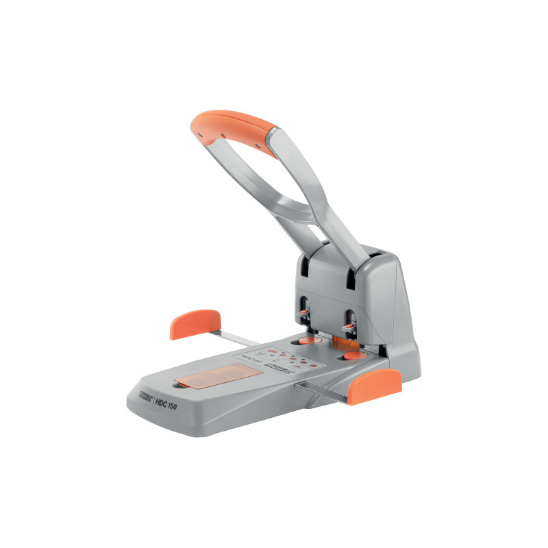 Dziurkacz SUPREME HDC150/2 srebrno-pomarańczowy 150 kartek 2 dziurki 23000600 RAPID