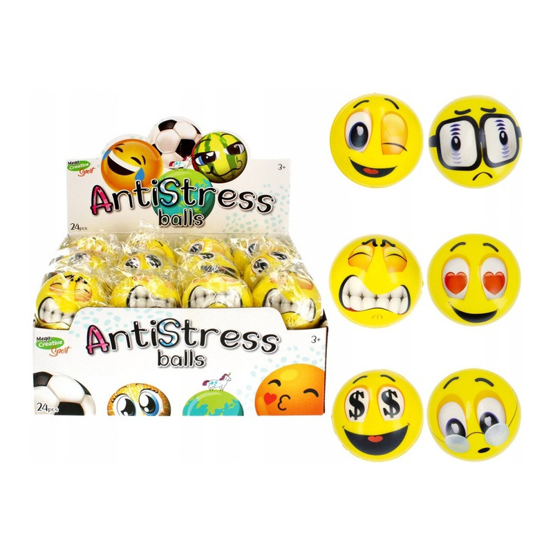 Piłka antystresowa 7cm BUŹKA 459601 MEGA CREATIVE