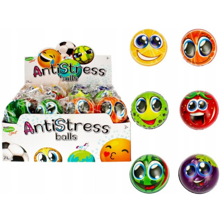 Piłka antystresowa 7cm OWOCE mix 459817 MEGA CREATIVE