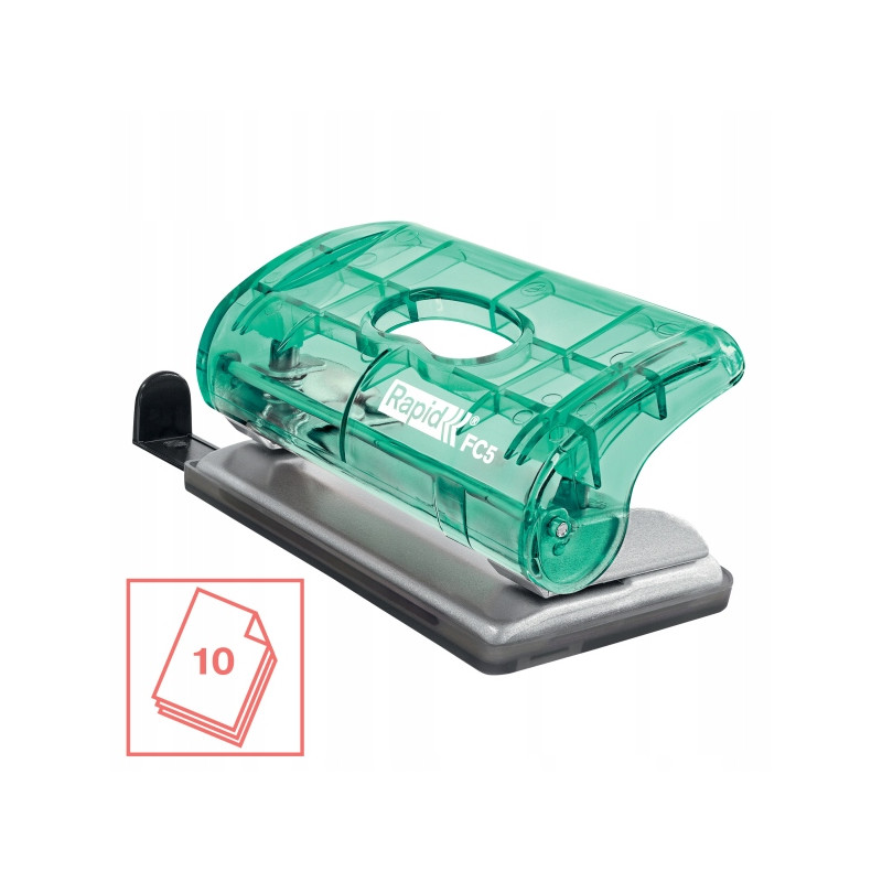 Dziurkacz mini RAPID COLOUR"ICE FC5 zielony 5001331