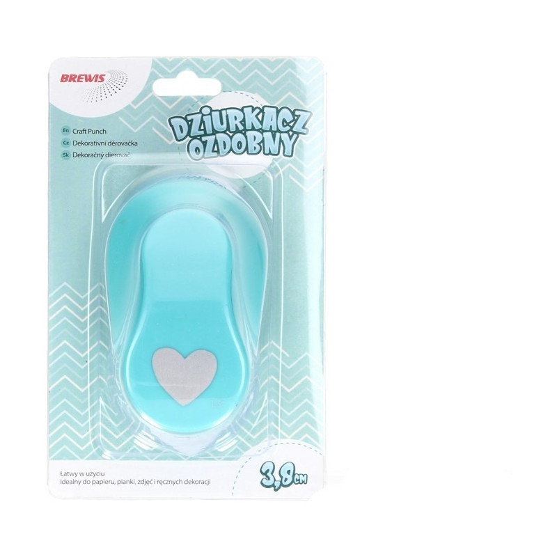 Dziurkacz ozdobny 3,8cm SERCE D38-26 BREWIS
