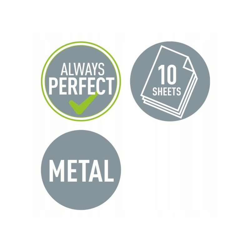 Dziurkacz Mini metalowy Leitz WOW, czarny, 10 lat gwarancji, 10 kartek 50601095