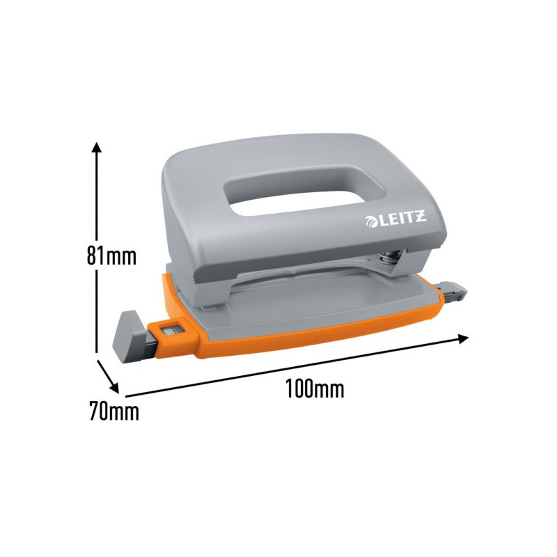 Zestaw dziurkacz i zszywacz mini Leitz Urban Chic, szary 3 lata gwarancji, 10 kartek 55996088