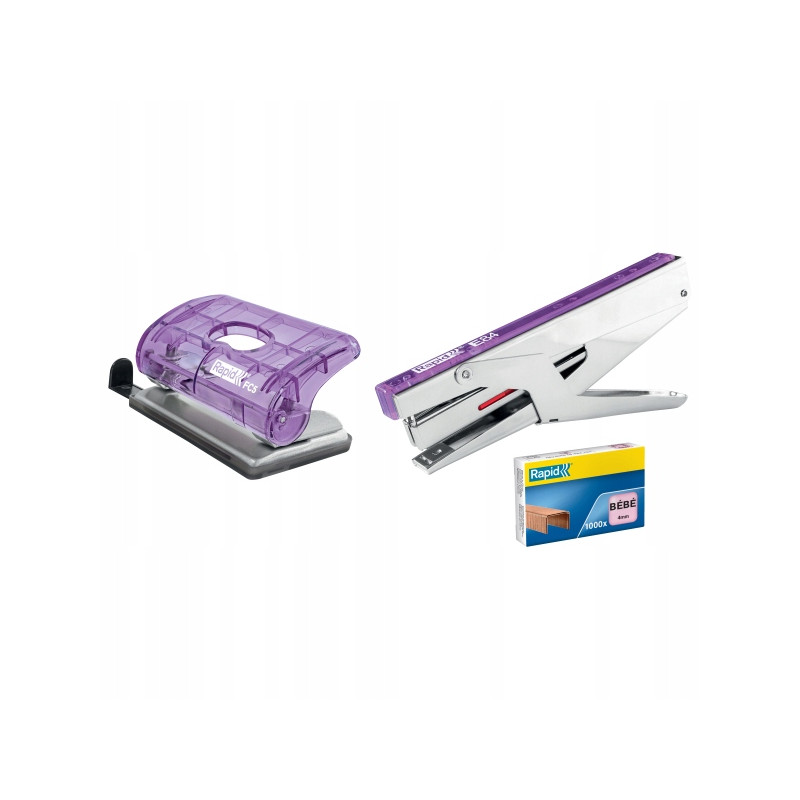 Dziurkacz mini Rapid Colour`Breeze FC5 10 kartek lawendowy 5001534 RAPID