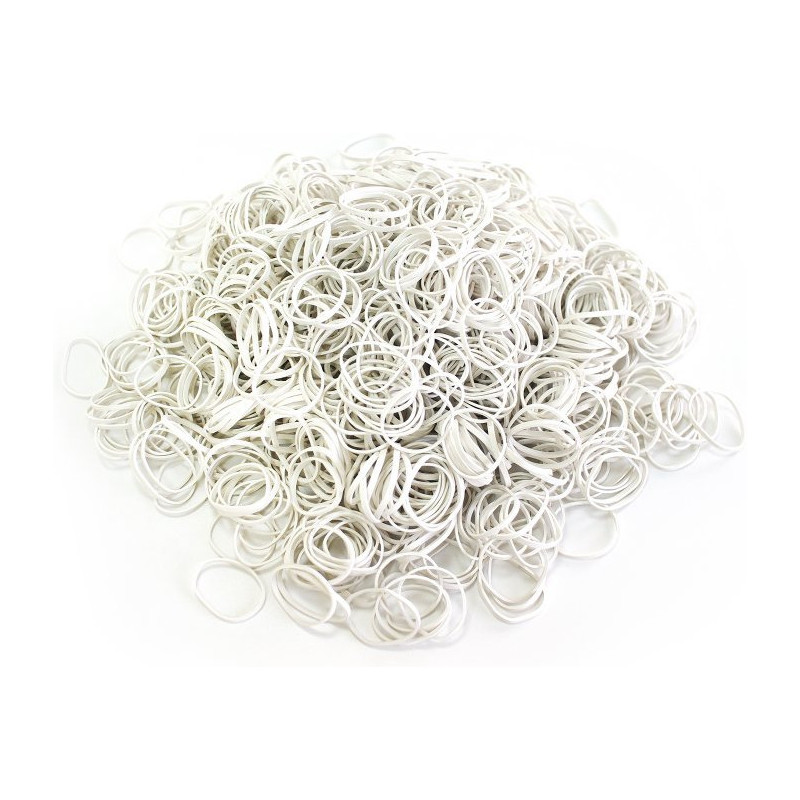 Gumki recepturki 1kg średnica 80mm białe 1,5x1,5mm białe EMERSON gurewe80x1.5x1.5