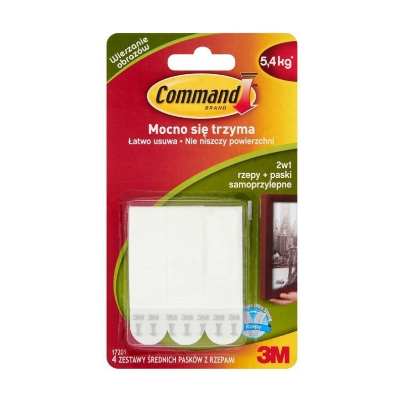 Rzepy COMMAND do wieszania obrazów 4szt. średnie 17201 UU007831496