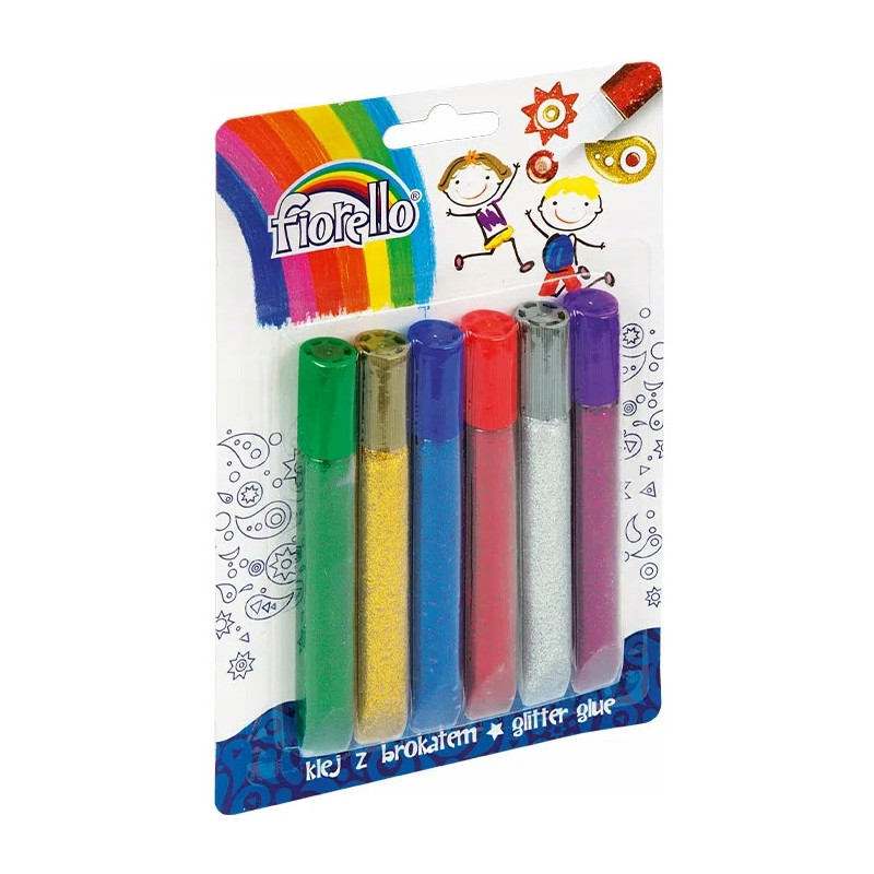 Klej brokatowy FIORELLO GR-BK13 6 kolorów x13ml 170-2232