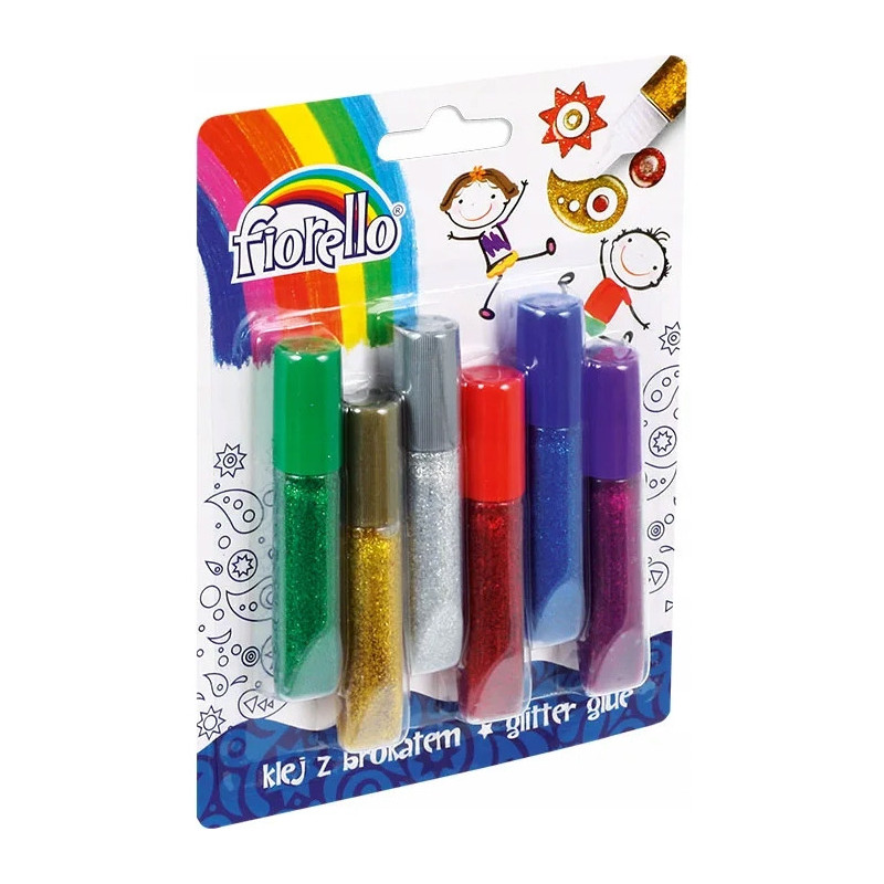 Klej brokatowy FIORELLO GR-BK06 6 kolorów x6ml 170-2229