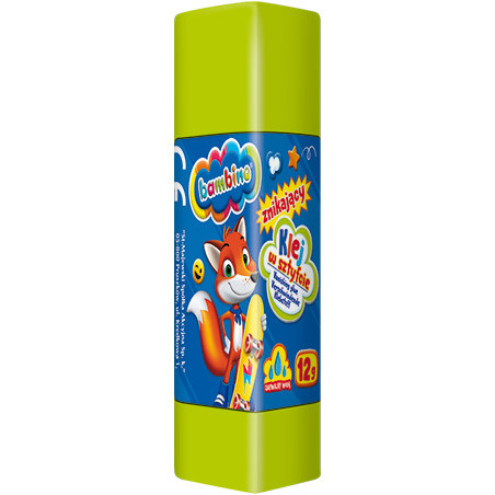 Klej szkolny znikający w sztyfcie 12g Display 12 sztuk BAMBINO St.Majewski