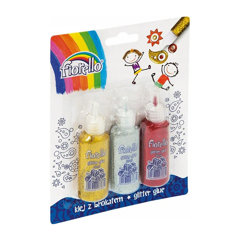 Klej brokatowy FIORELLO GR-BK20 3 kolory x20ml 170-2230