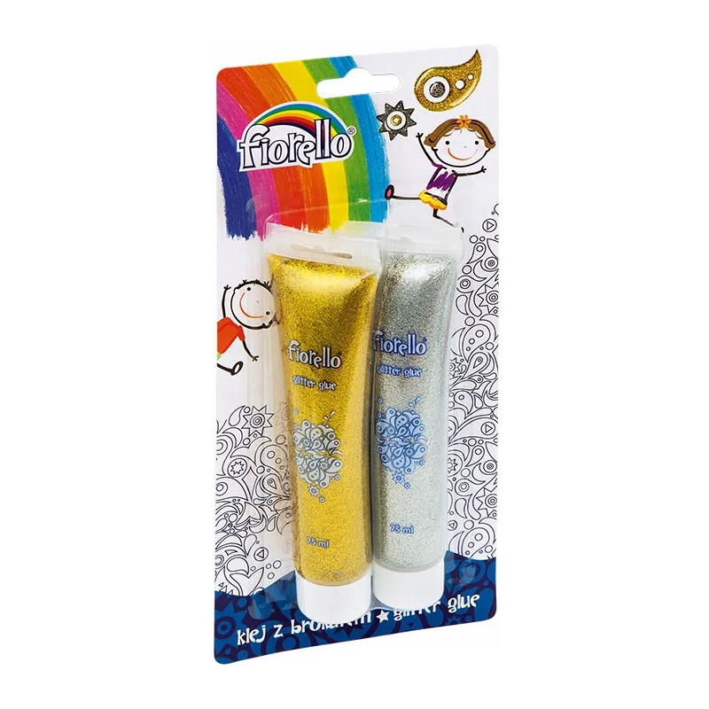 Klej brokatowy FIORELLO GR-BK75B2 2 koloryx75ml 170-2263 srebrny/złoty