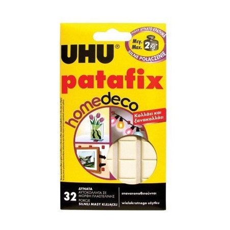 Masa samoprzylepna UHU PATAFIX HOMEDECO do 2kg (32 kwadraty) (40015)