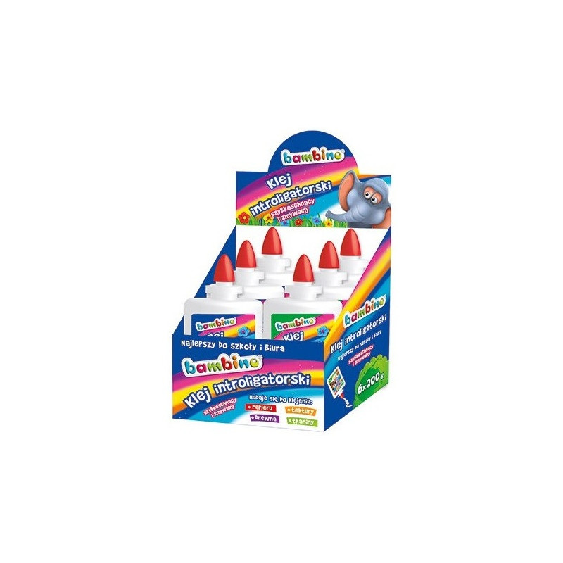 Klej introligatorski 250g Display 6 sztuk BAMBINO St.Majewski