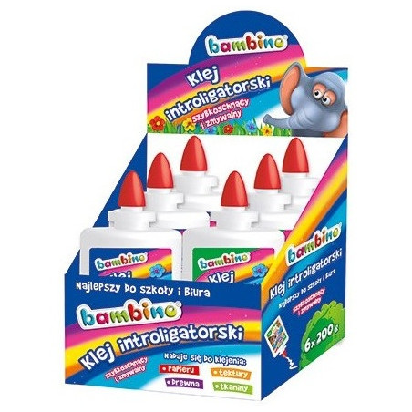 Klej introligatorski 250g Display 6 sztuk BAMBINO St.Majewski