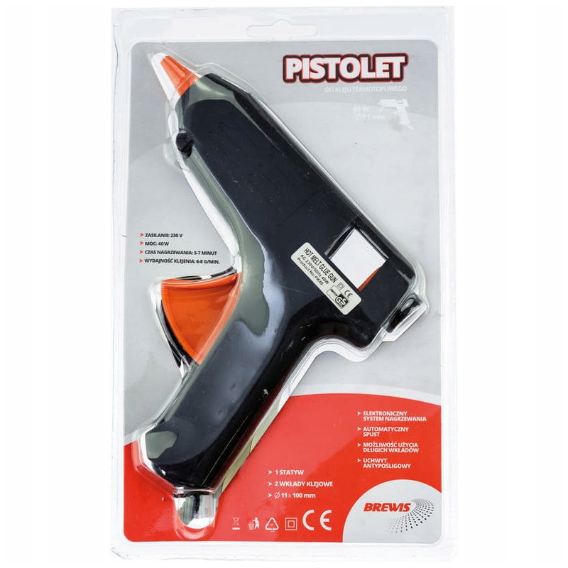 Pistolet do kleju PK40 Q11mm moc 40W BREWIS