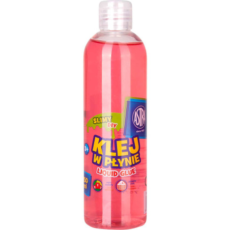 Klej szkolny w płynie transparentny 250ml różowy 401119008 ASTRA
