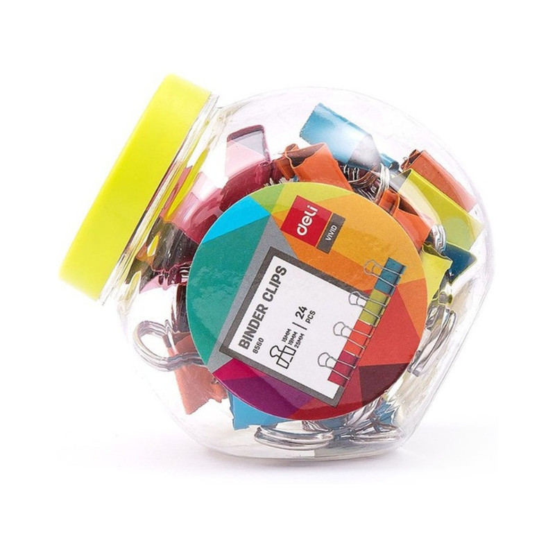 Klips do akt 15mm/19mm/25mm mix kolorów E8560 DELI