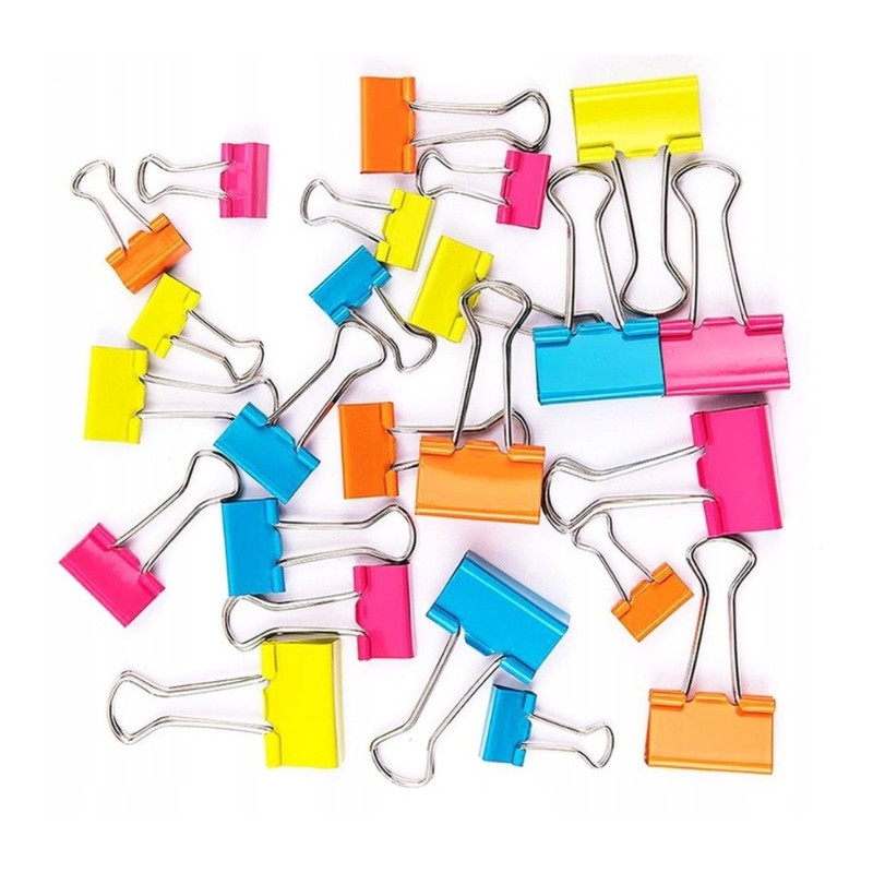 Klips do akt 15mm/19mm/25mm mix kolorów E8560 DELI