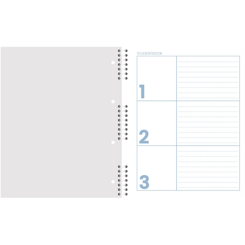 Kołozeszyt B5 100k kratka 3 przedmioty STUDENT BOOK 400179525 TOP 2000