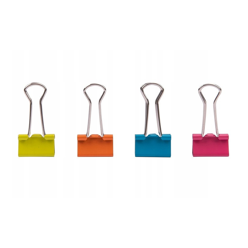 Klips do akt 19mm mix kolorów 25szt E8558 DELI