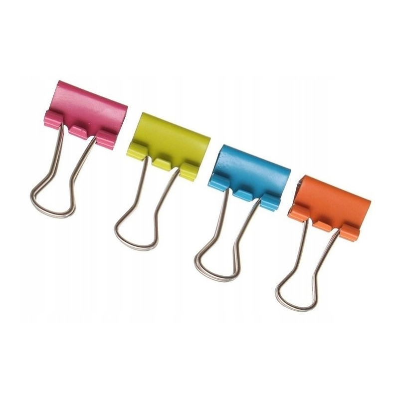 Klips do akt 25mm mix kolorów 12szt E8559 DELI