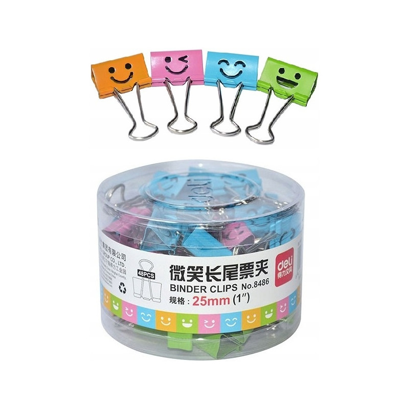 Klips do akt 25mm BUŹKI 48szt. E8486 DELI