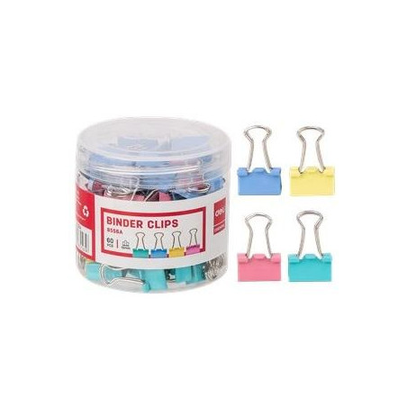 Klipsy do akt 15mm mix kolorów 60szt. 8556A DELI