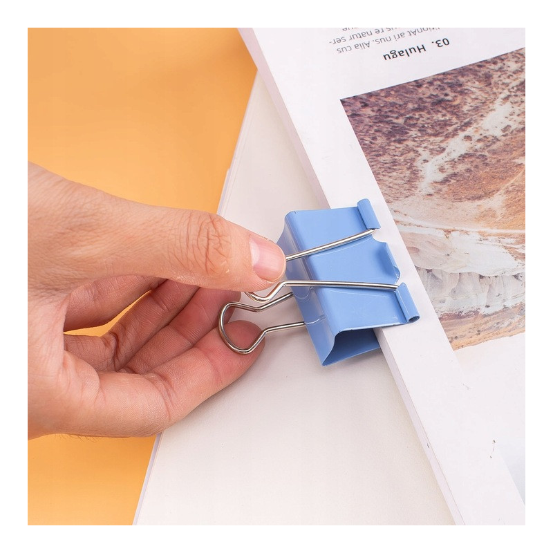 Klipsy do akt 15mm mix kolorów 60szt. 8556A DELI