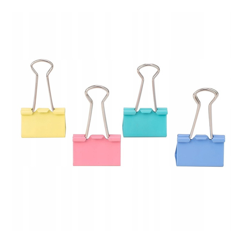 Klipsy do akt 15mm mix kolorów 60szt. 8556A DELI