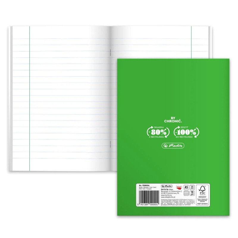 Zeszyt szkolny A5 60 kartek w linie 70g JĘZYK POLSKI 9500004 HERLITZ