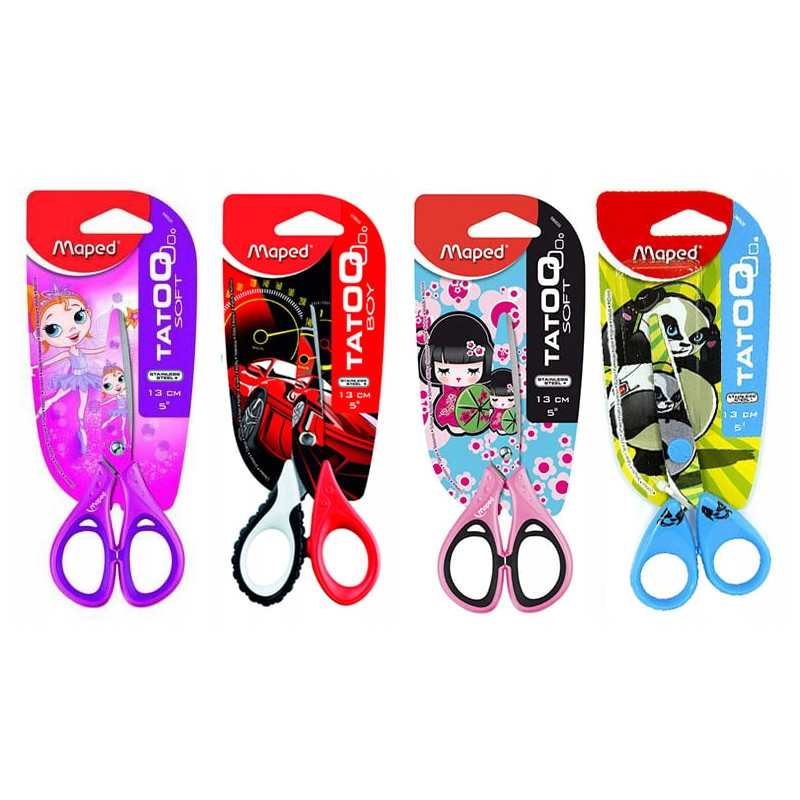 Nożyczki szkolne 13cm.TATOO 580020 blister MAPED