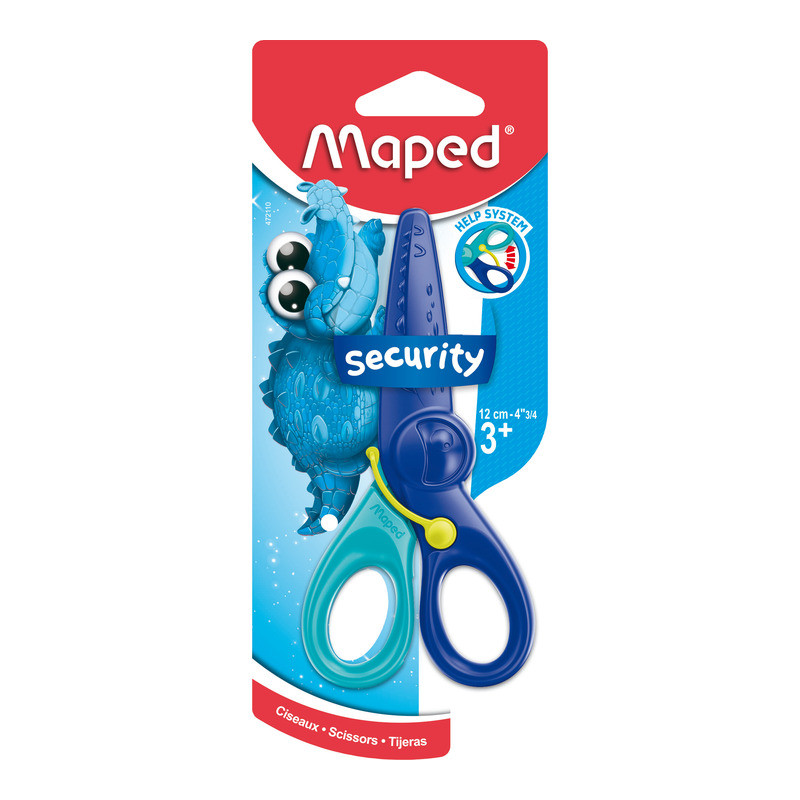 Nożyczki dla dzieci KIDIPULSE 12 cm z odbojnikiem blister 472110